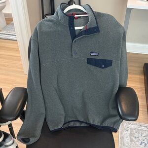 Patagonia Charcoal and Navy Snap-T Fleece